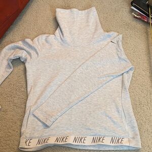 Nike Women's Light Gray high neck Sweatshirt
